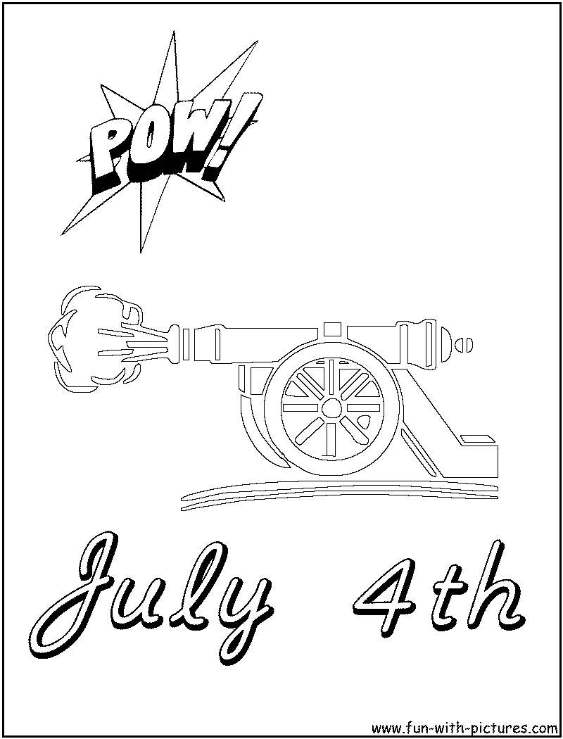 4th July Coloring Page 