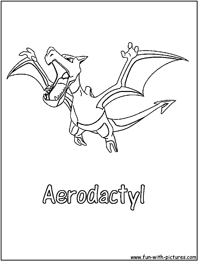 Aerodactyl Coloring Page 