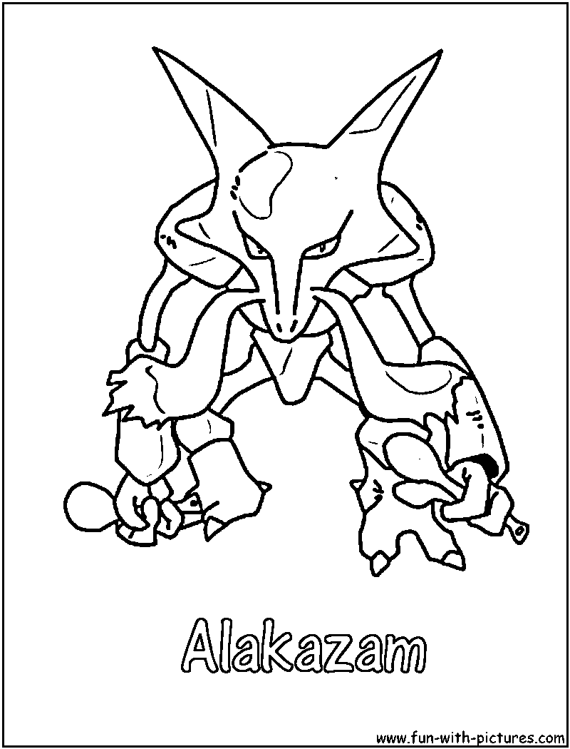 Alakazam Coloring Page 