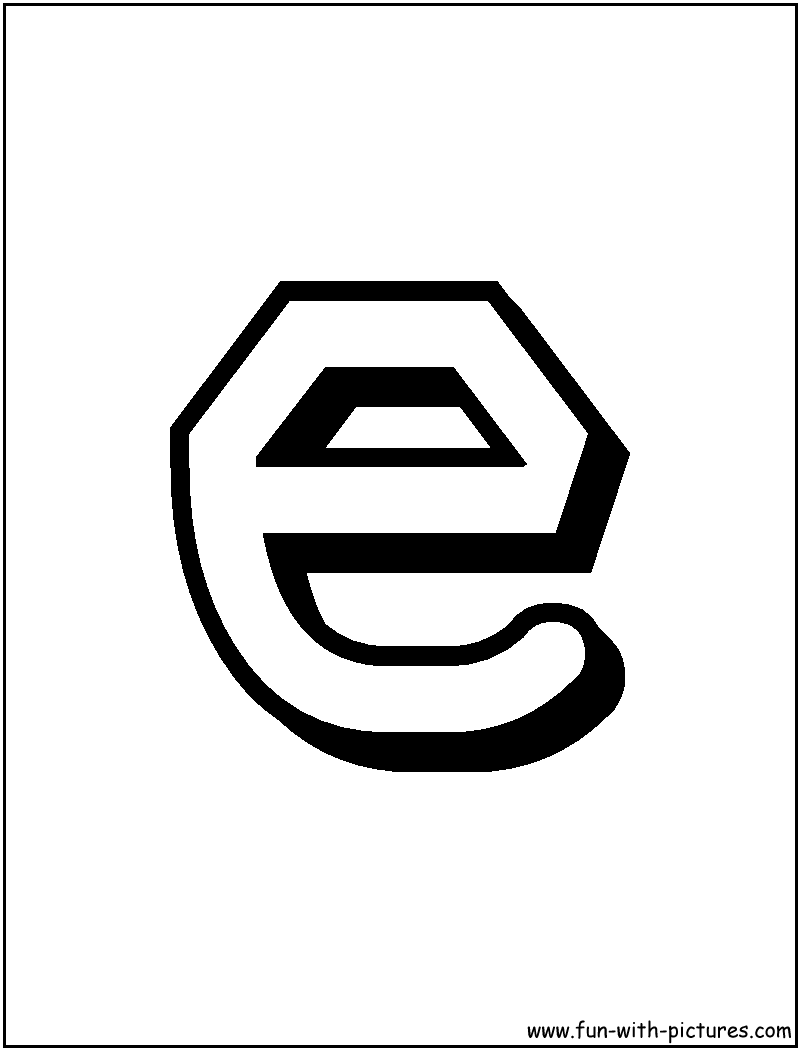 Alphabet Letter E Coloring Page