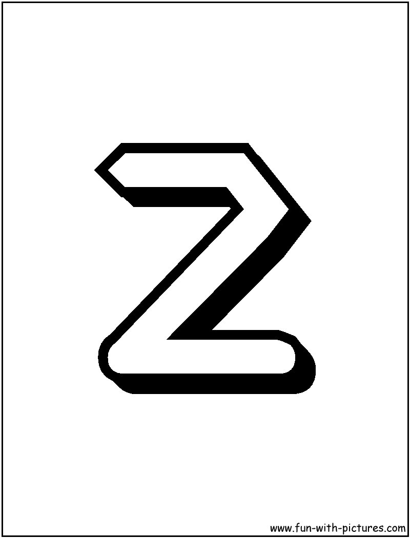 Alphabet Letter Z Coloring Page 