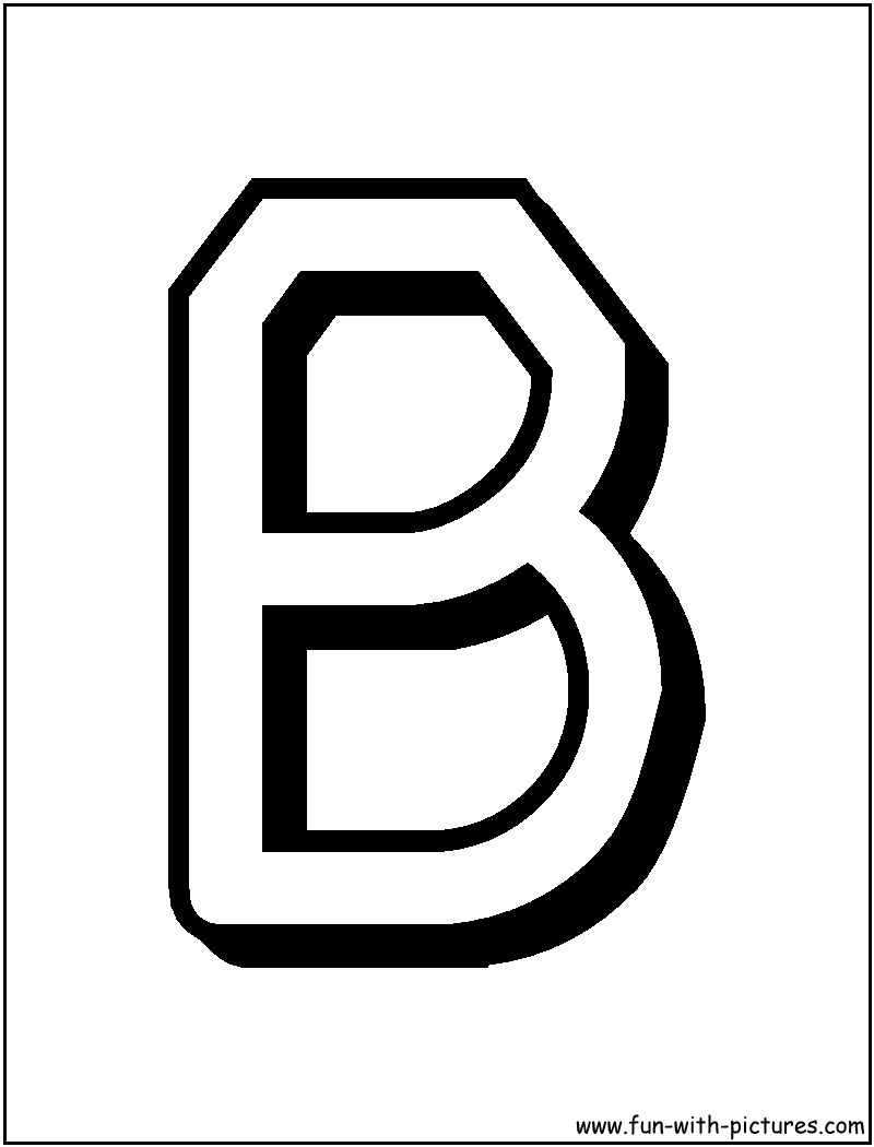 Alphabet Letters B Coloring Page 