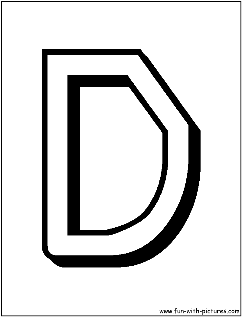 Alphabet Letters D Coloring Page 