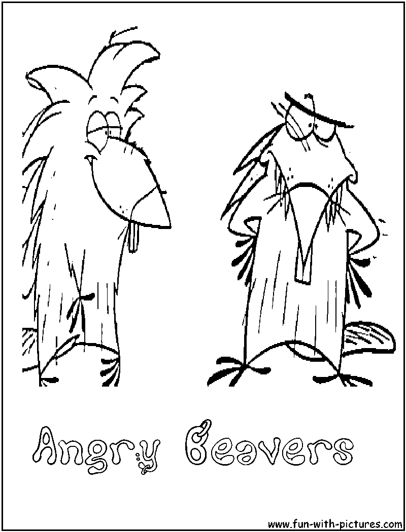 Angry Beavers Coloring Page 