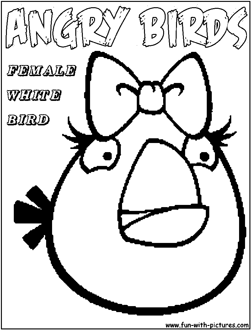 Angrybirds Femalewhitebird Coloring Page 