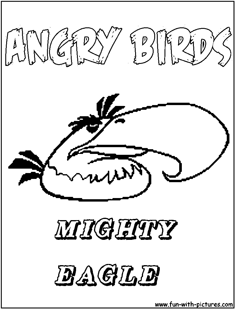 Angrybirds Mightyeagle Coloring Page