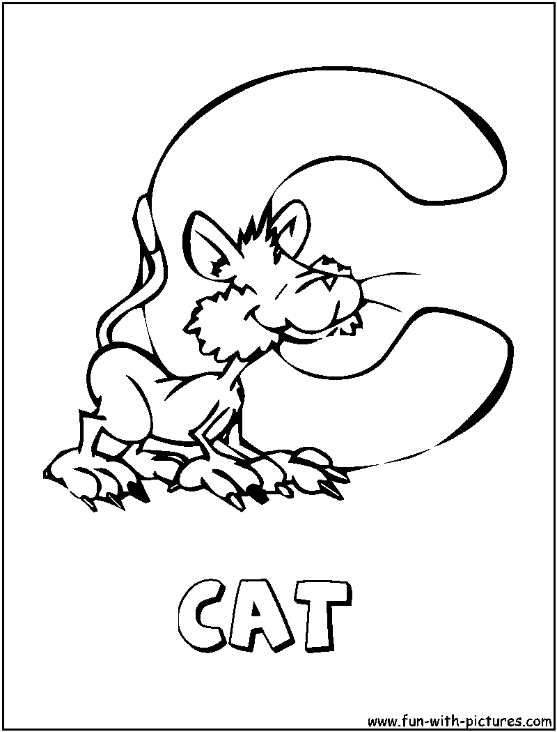 Animal Alphabets C Coloring Page 