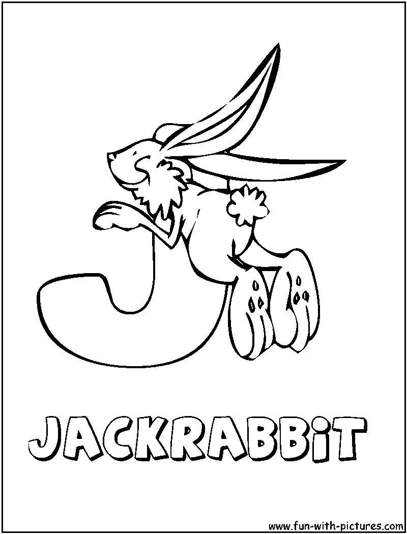 Animal Alphabets J Coloring Page 