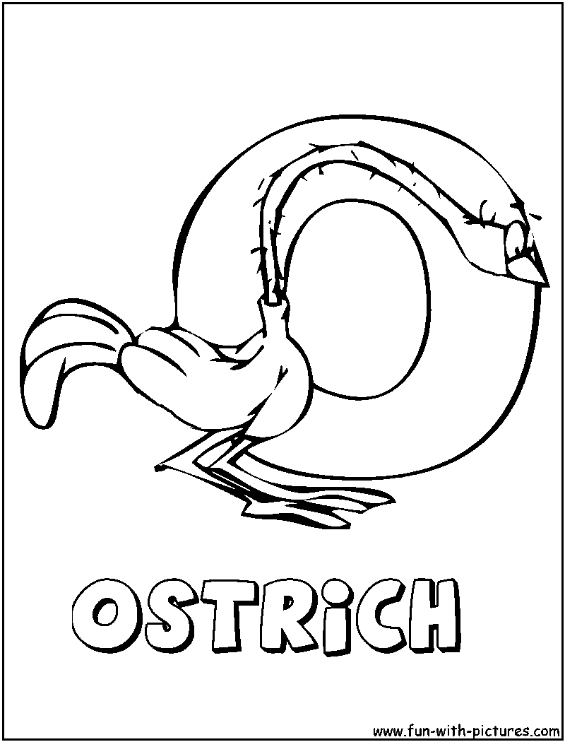Animal Alphabets O Coloring Page 