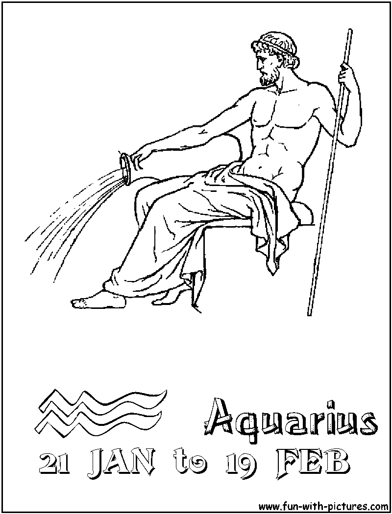 Aquarius Coloring Page 