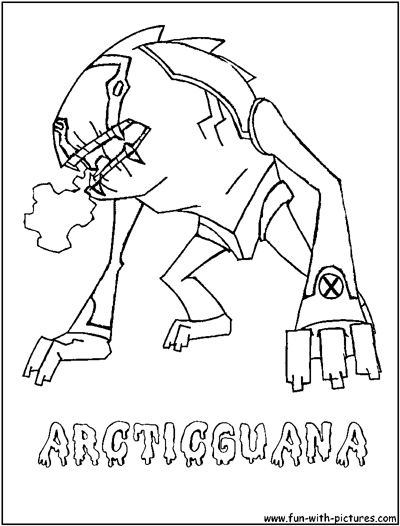 Arcticguana Coloring Page 