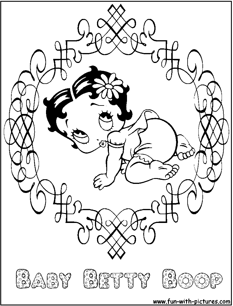 Baby Betty Boop Coloring Page 