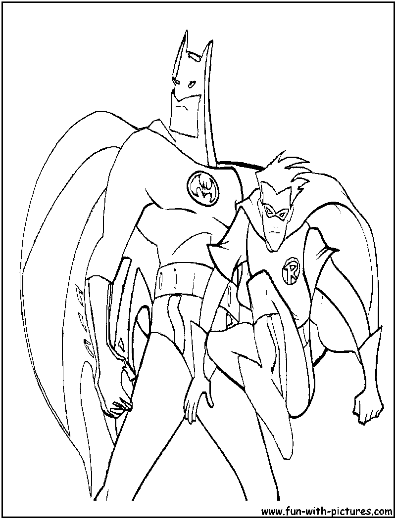 coloring pages batman robin - photo #16