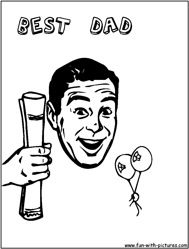 Best Dad Coloring Page 