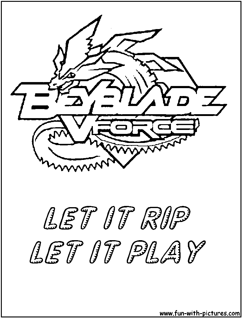Beyblade Vforce Coloring Page 