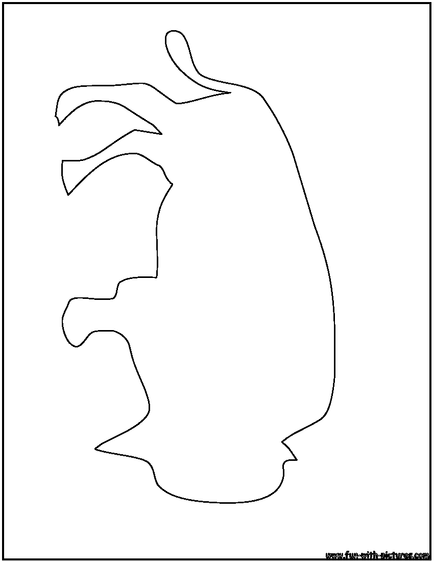 Bison Outline Coloring Page 