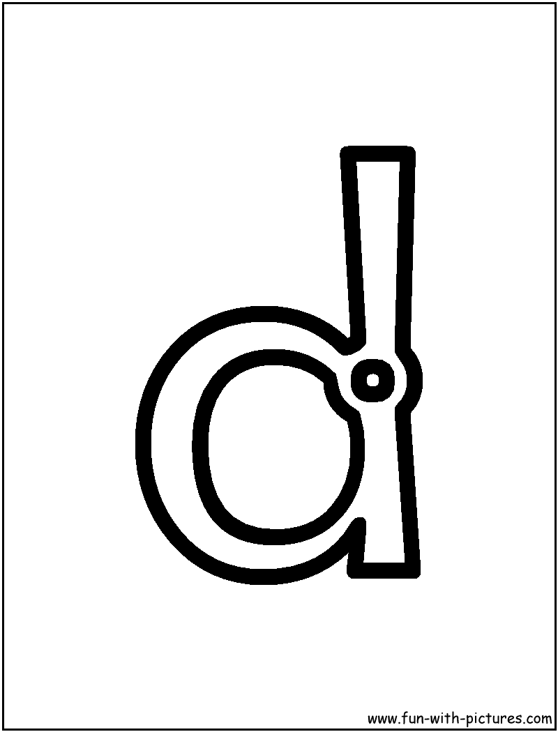 Block D Coloring Page 