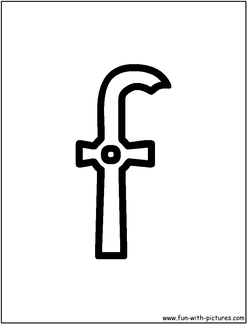 Block F Coloring Page 