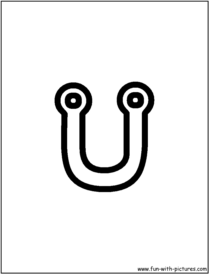 Block U Coloring Page 