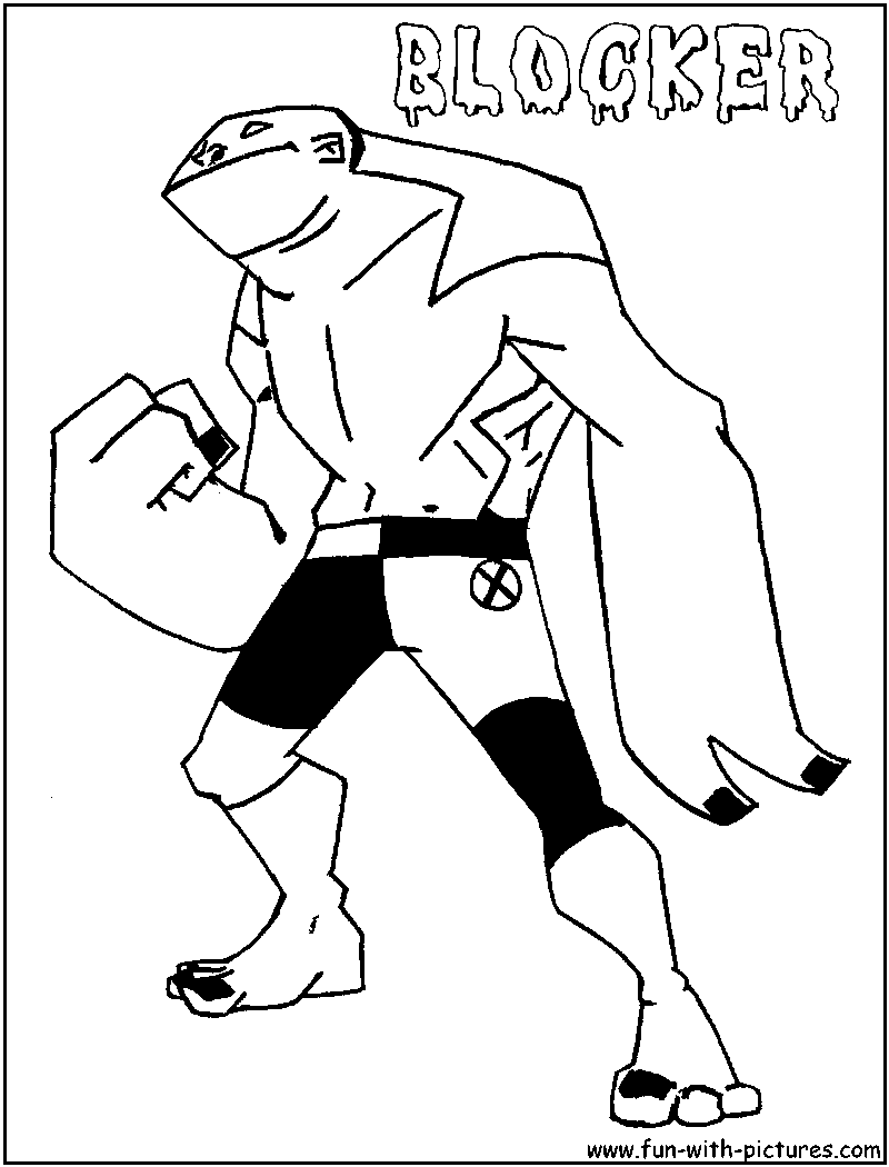 Blocker Coloring Page 