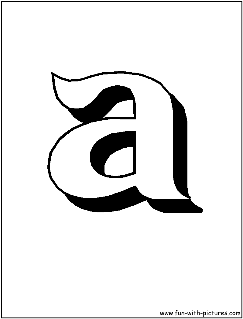 Blockletter A Coloring Page 