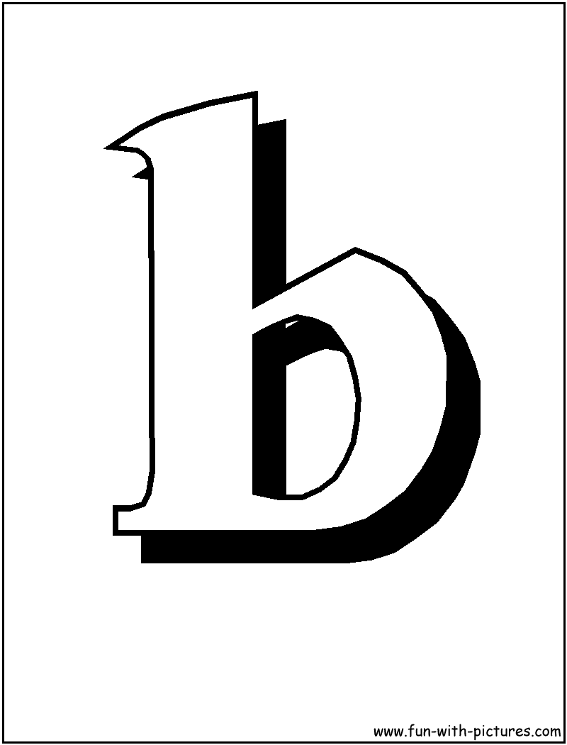 Blockletter B Coloring Page 