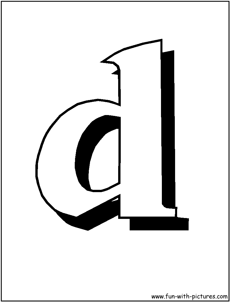 Blockletter D Coloring Page 