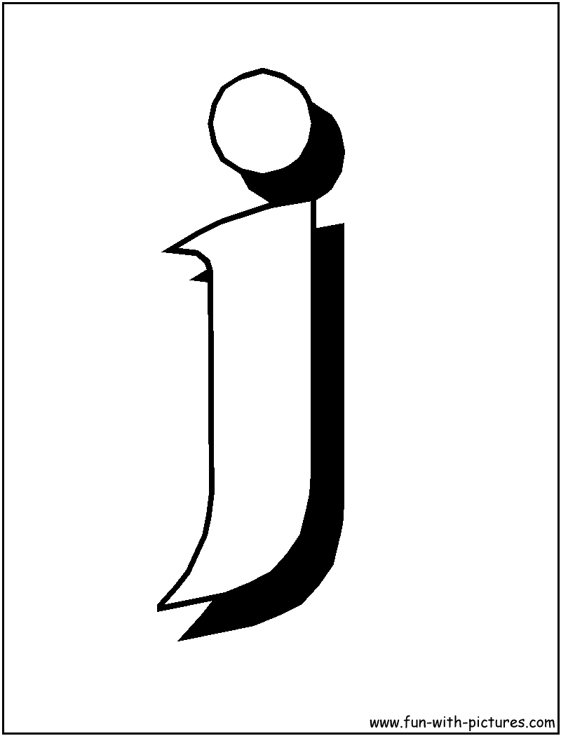 Blockletter J Coloring Page 
