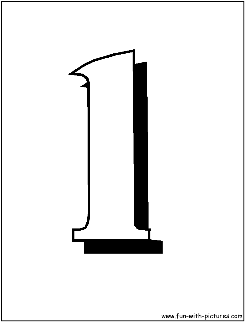Blockletter L Coloring Page 