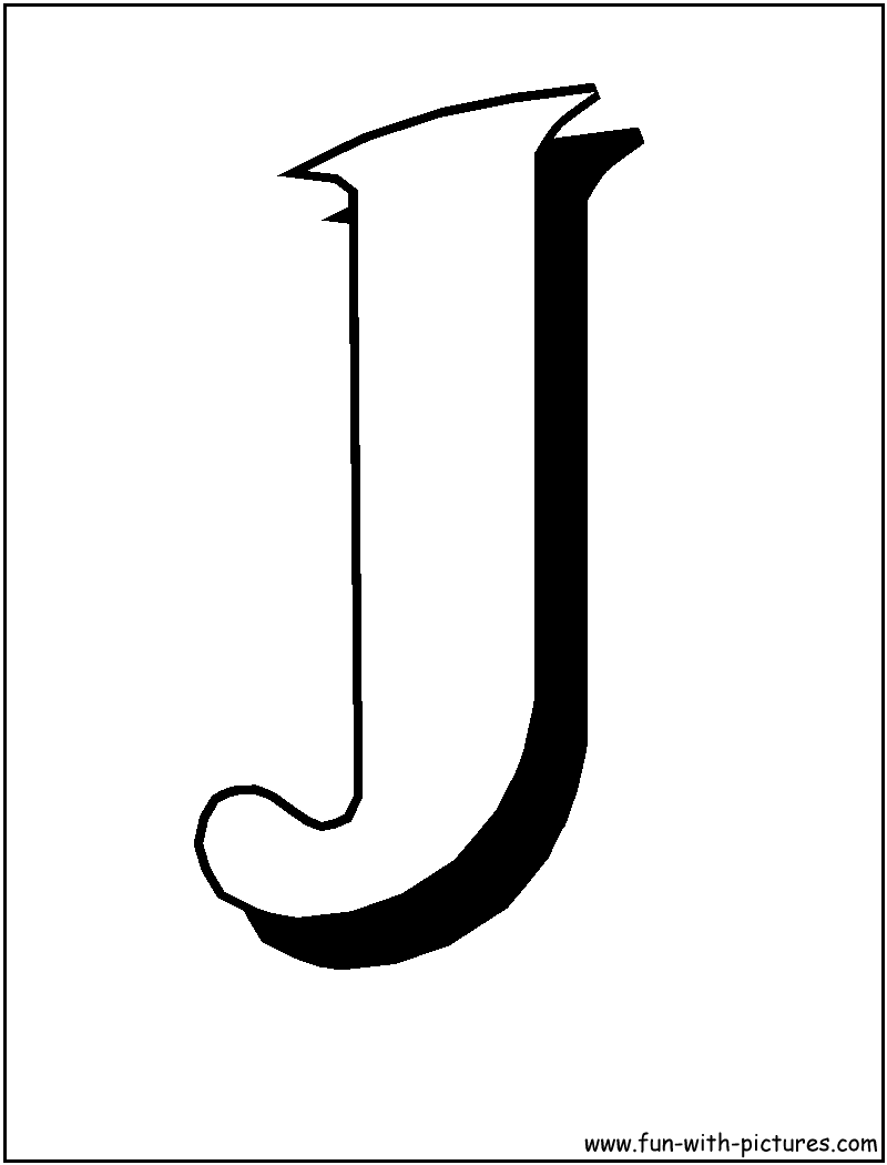 Blockletters J Coloring Page 