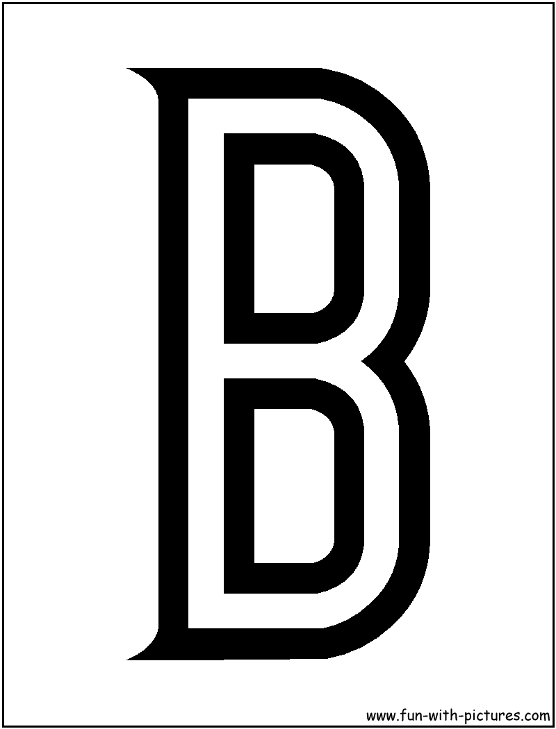 Blocks B Coloring Page 