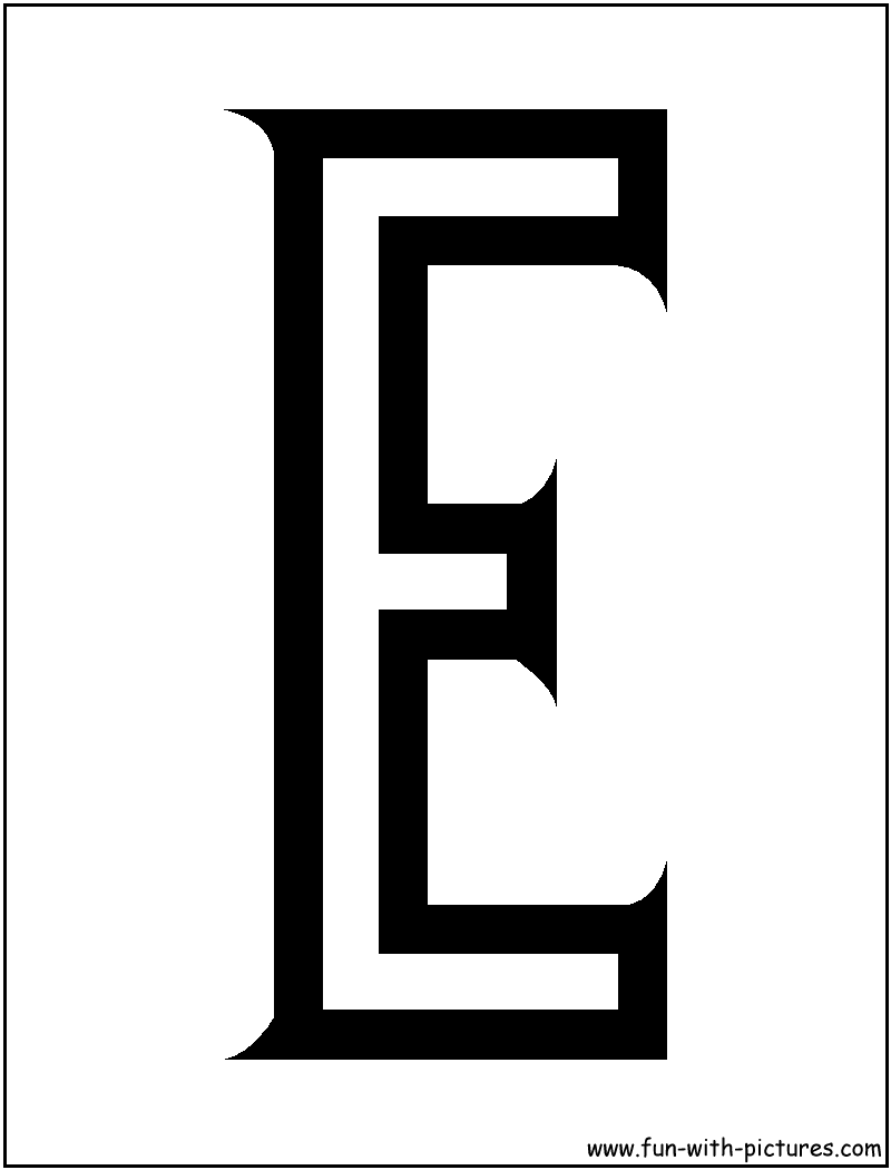 Blocks E Coloring Page 