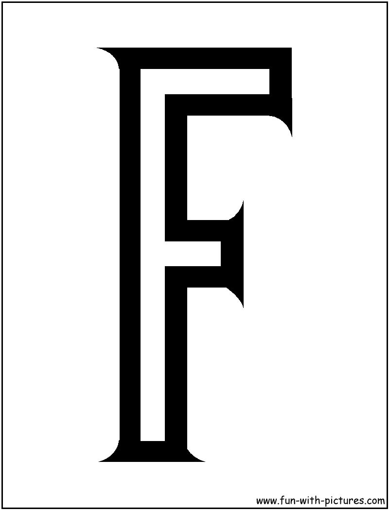 Blocks F Coloring Page 