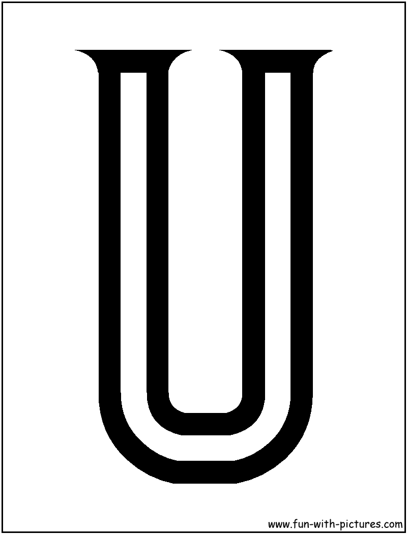 Blocks U Coloring Page 