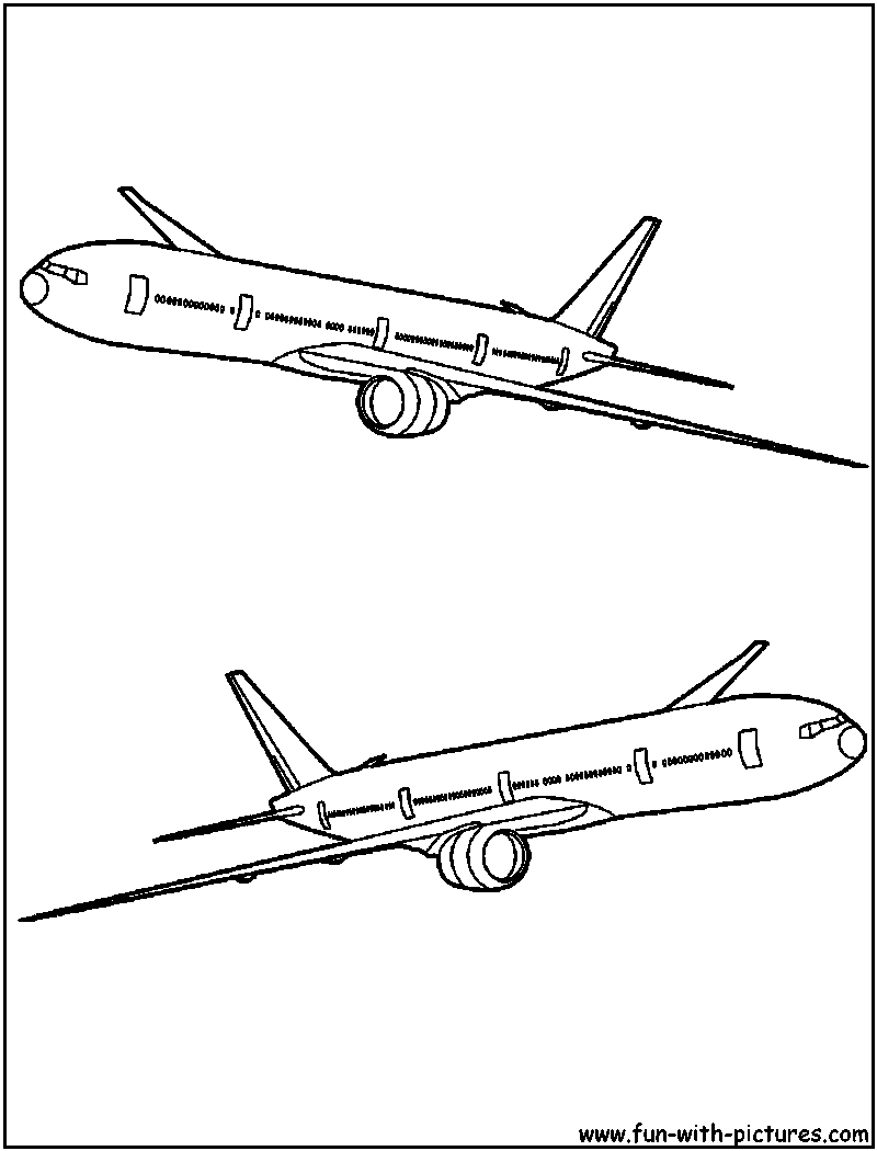 Boeing 777 Coloring Page