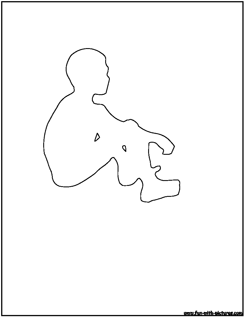 Boy Outline Coloring Page 