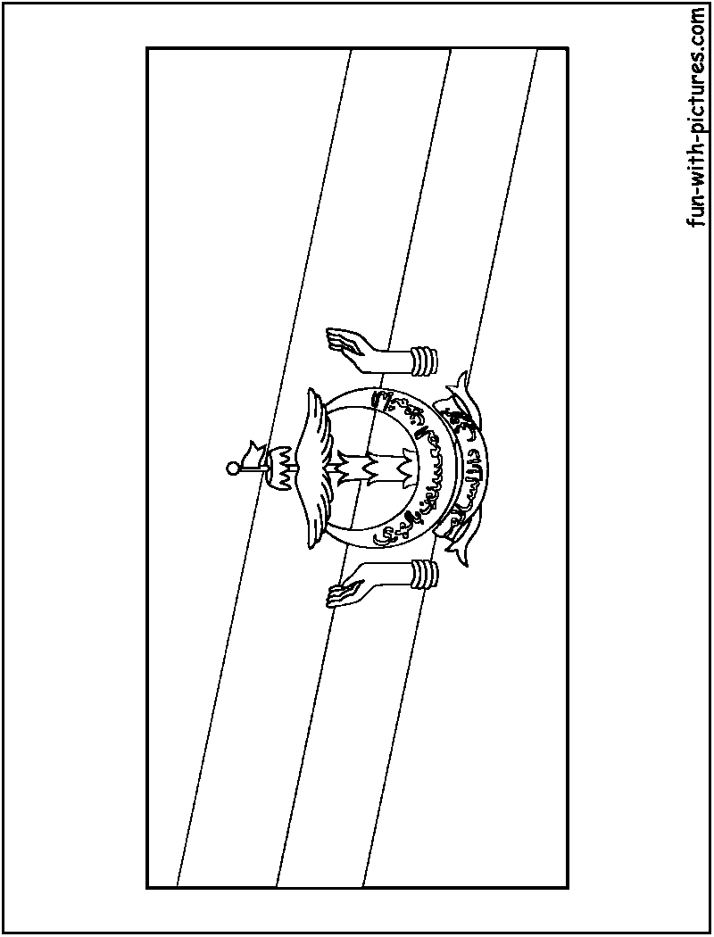Brunei Flag  Coloring Page