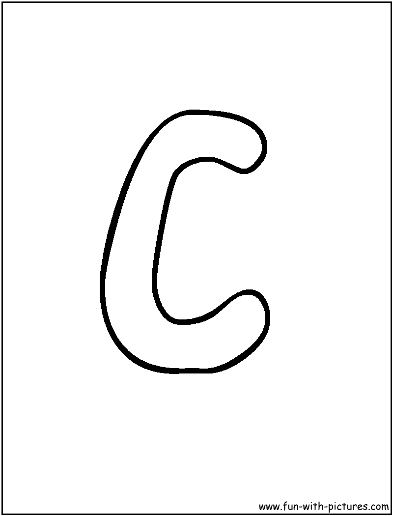 Bubble Letter C Coloring Page 