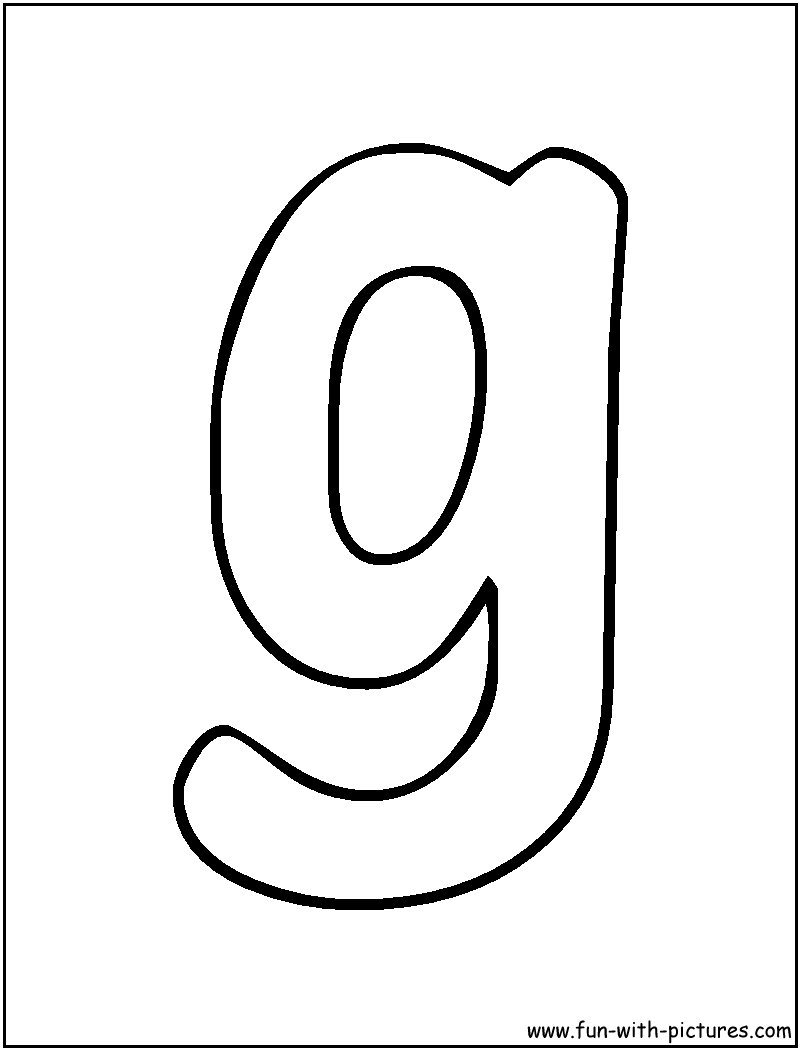 Bubble Letter G Coloring Page 