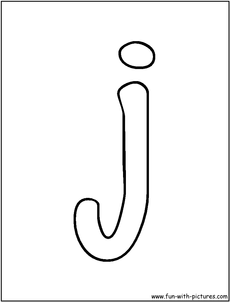 Bubble Letter J Coloring Page 