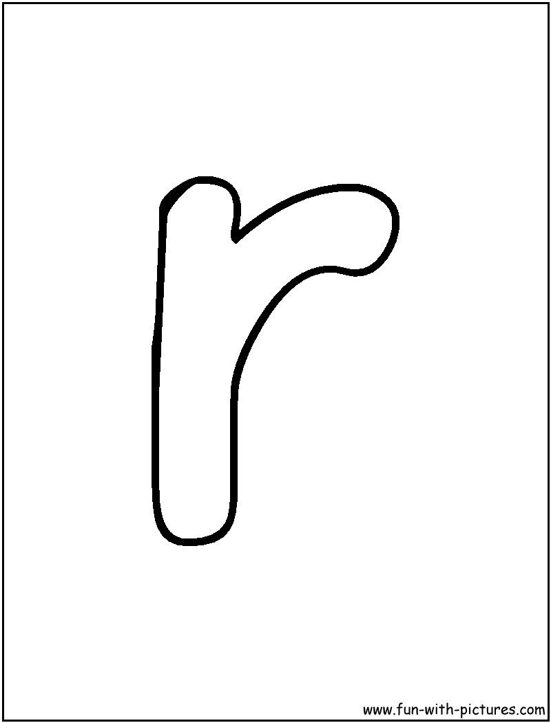 r bubble writing Colouring Pages