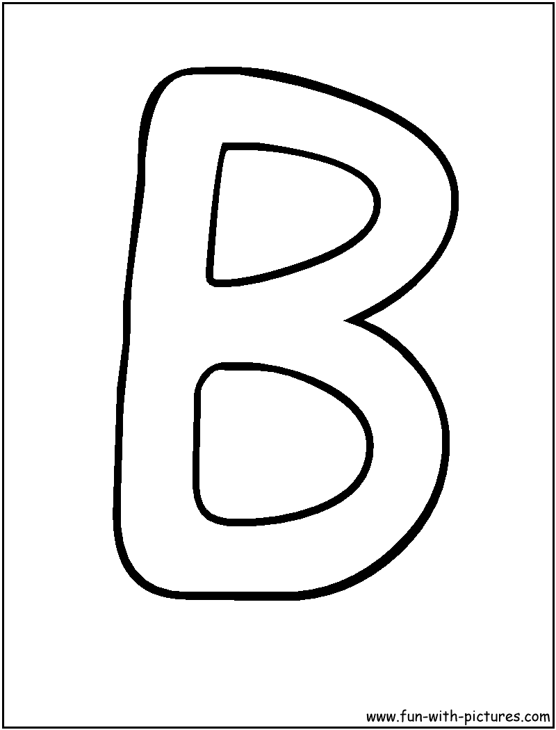Bubble Letters B Coloring Page 