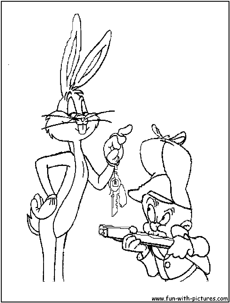 Gambar Bugs Bunny Coloring Pages Free Printable Colouring Page2 Di