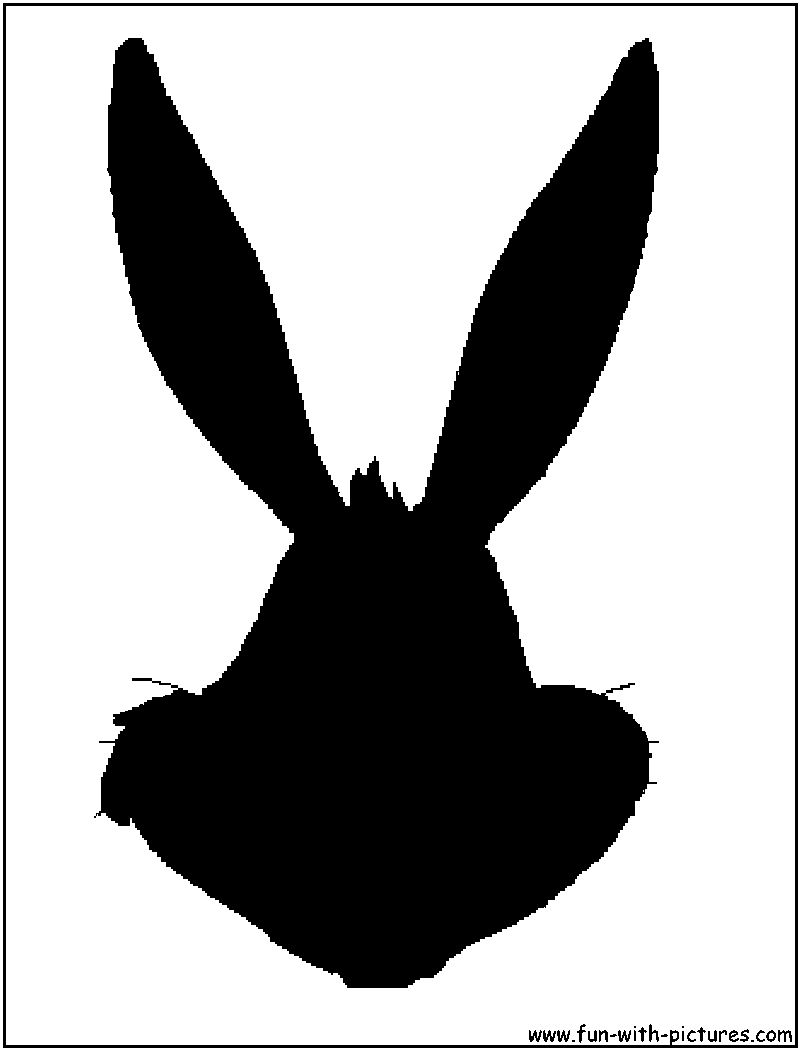 Bugsbunny Face Silhouette