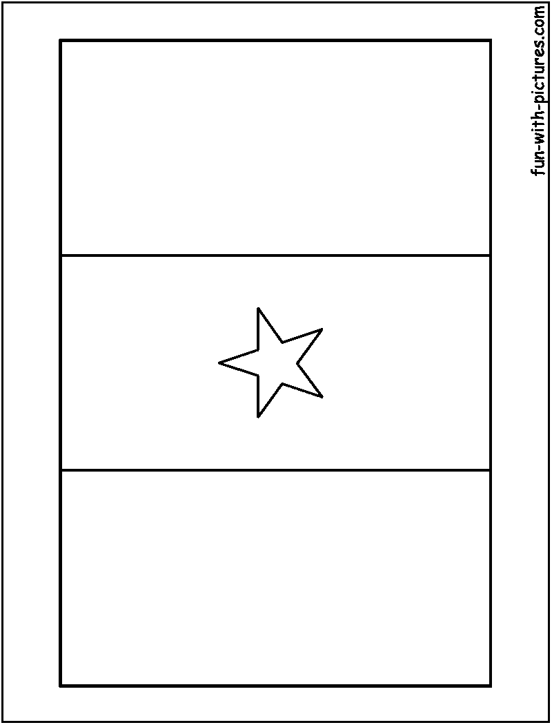 Cameroon Flag  Coloring Page