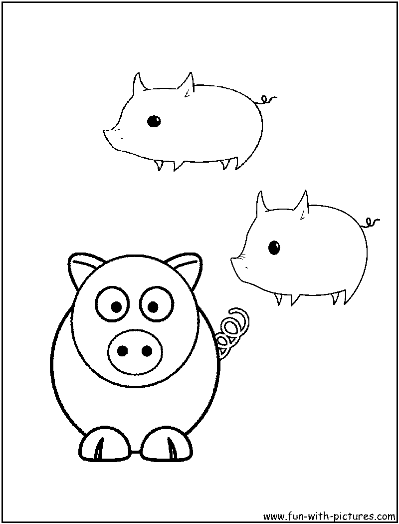 Cartoon Animal Picture Coloring Page15 