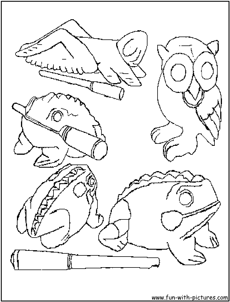 Cartoon Animal Picture Coloring Page3 