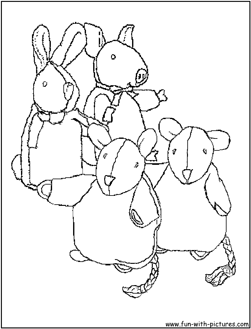 Cartoon Animal Picture Coloring Page8 