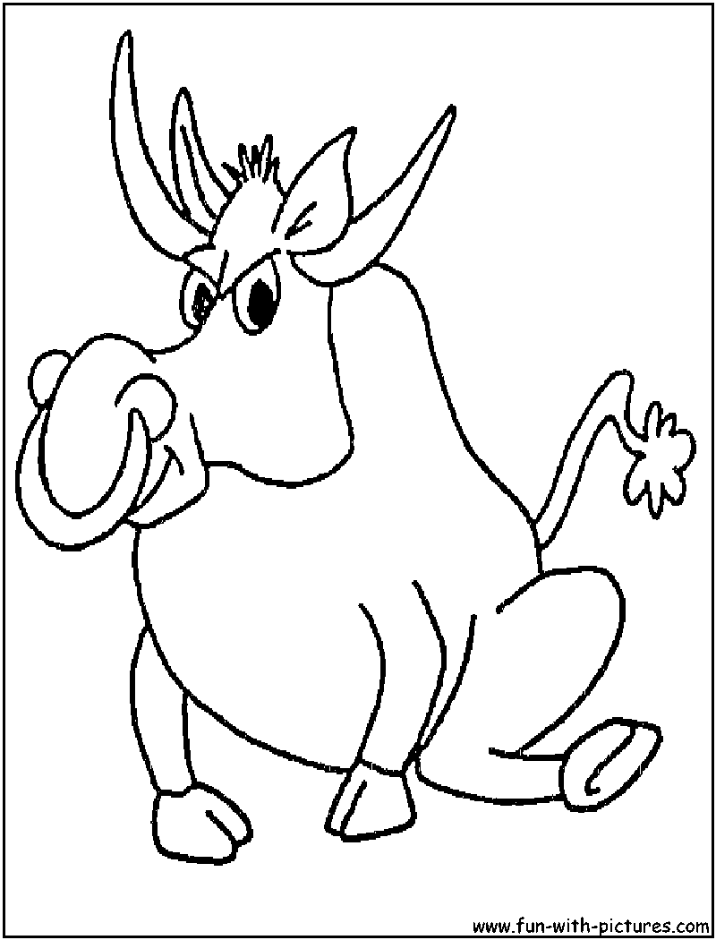 Cartoonbull Coloring Page 