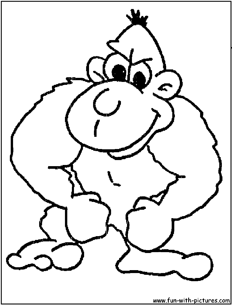 Cartoongorilla Coloring Page 